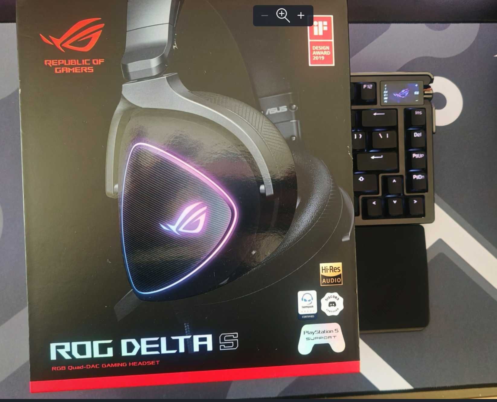 Геймърски слушалки ASUS ROG Delta S, USB-C, Aura Sync RGB