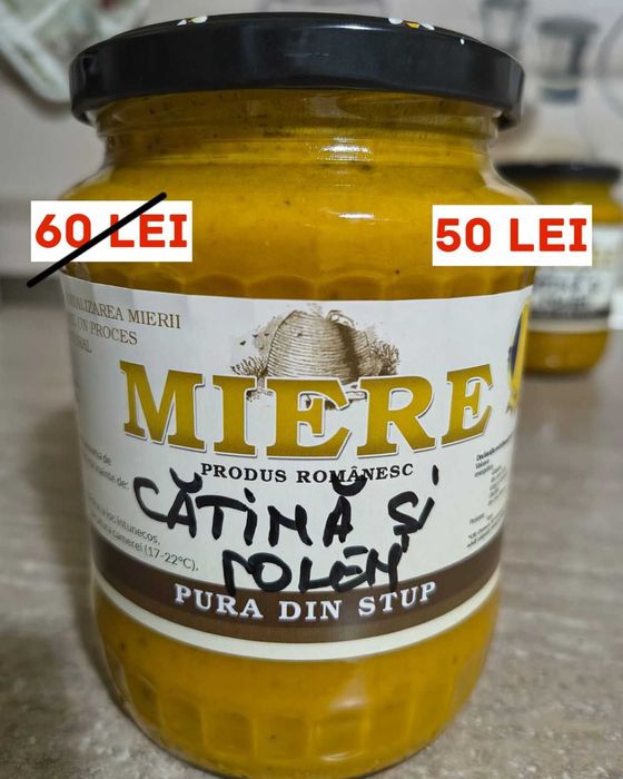 Miere, catina și polen