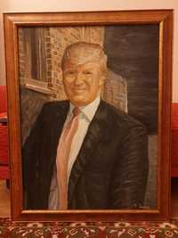 Pictura in ulei tablou portret Donald Trump