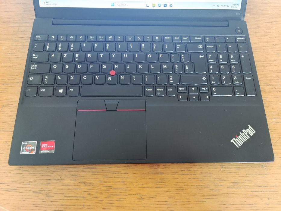 lenovo thinkpad e15 gen 2, ryzen 3  4300u, 8gb ram, 256gb ssd, windows