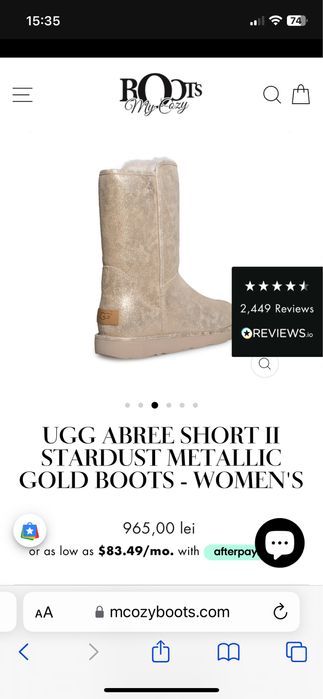 Vand Ugg37, culoare auriu