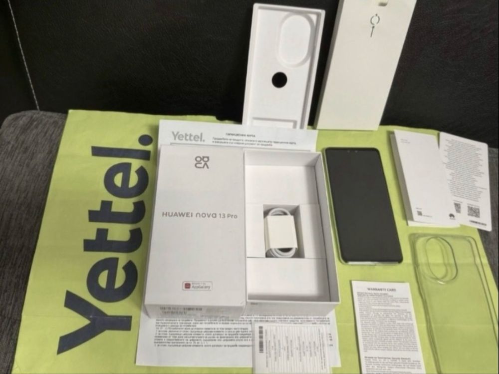 ЧИСТО НОВ 512GB Huawei Nova 13 Pro Гаранция Yettel 3г. 2028 Green