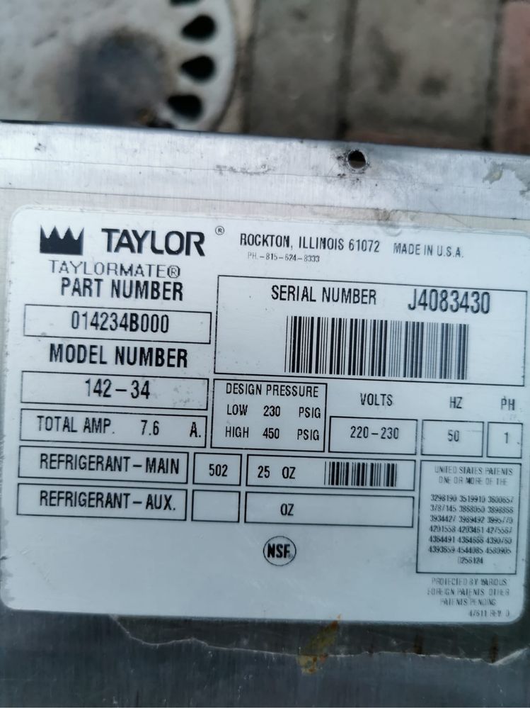 Mașină de înghețată profesională TAYLOR 142-34 – Made in USA – 220V