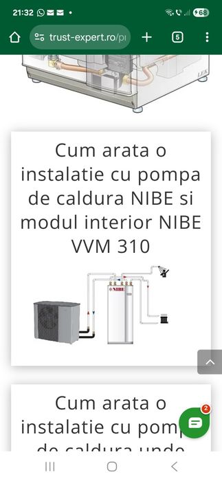 Nibe 16kw 400v Pompa de caldura lichidare de stoc NOUA