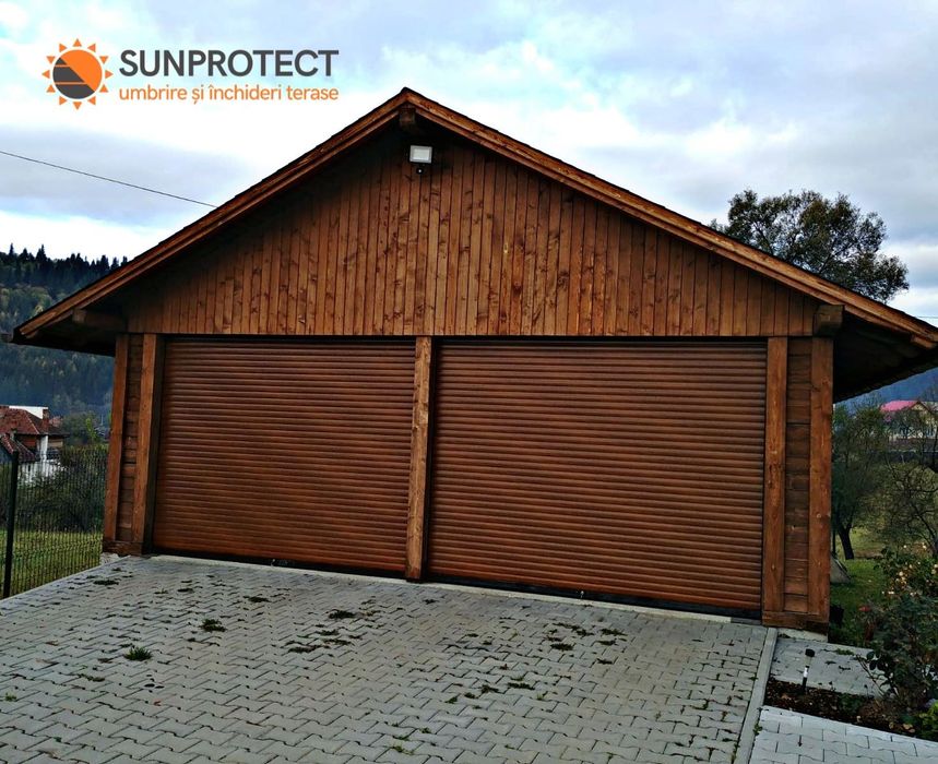 Uși de garaj tip Rulou din Aluminiu lamele de 55 mm și de 77 mm.