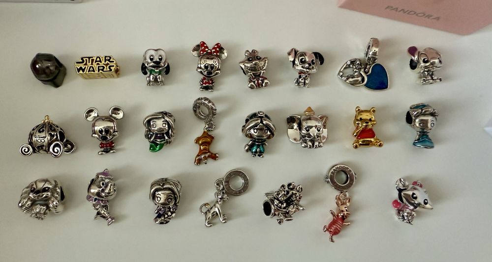 S925 Сребърни талисмани Pandora ALE - Disney , Mickey , Ариел и други