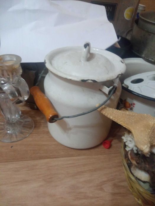 Бидон белый советский