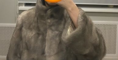 Норковая шуба колотый лед 110см