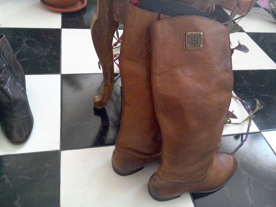 Cizme Tommy Hilfiger, piele, ORIGINALE,coniac - 38 Stare Perfecta