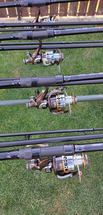 Set Pescuit,4 Lansete Komodo Carp 3,90m+4 Mulinete G65+Rod Pod+Senzori