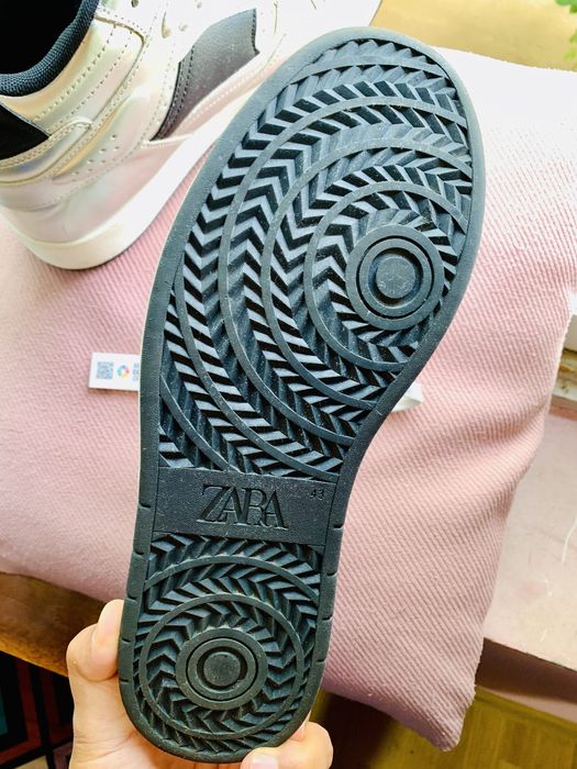 pantofi zara high top silver