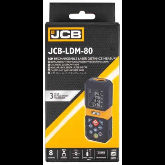 Акумулаторна лазерна ролетка максимален обхват измерване 80 метра JCB