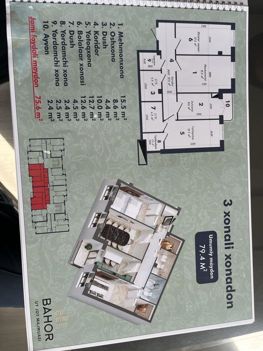 Toshkent viloyati, xasanboyda joylashgan yangi xonodonlar, 2 va 3 xona