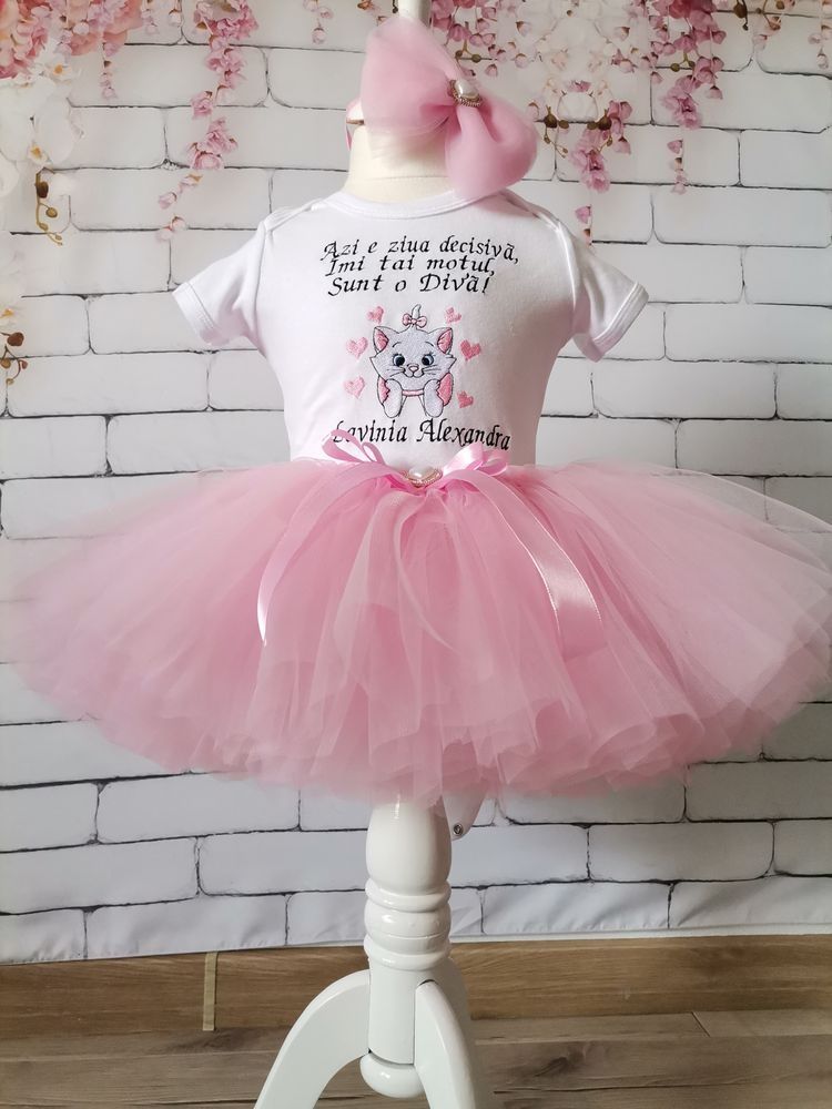 Set aniversare personalizat brodat fustița tutu