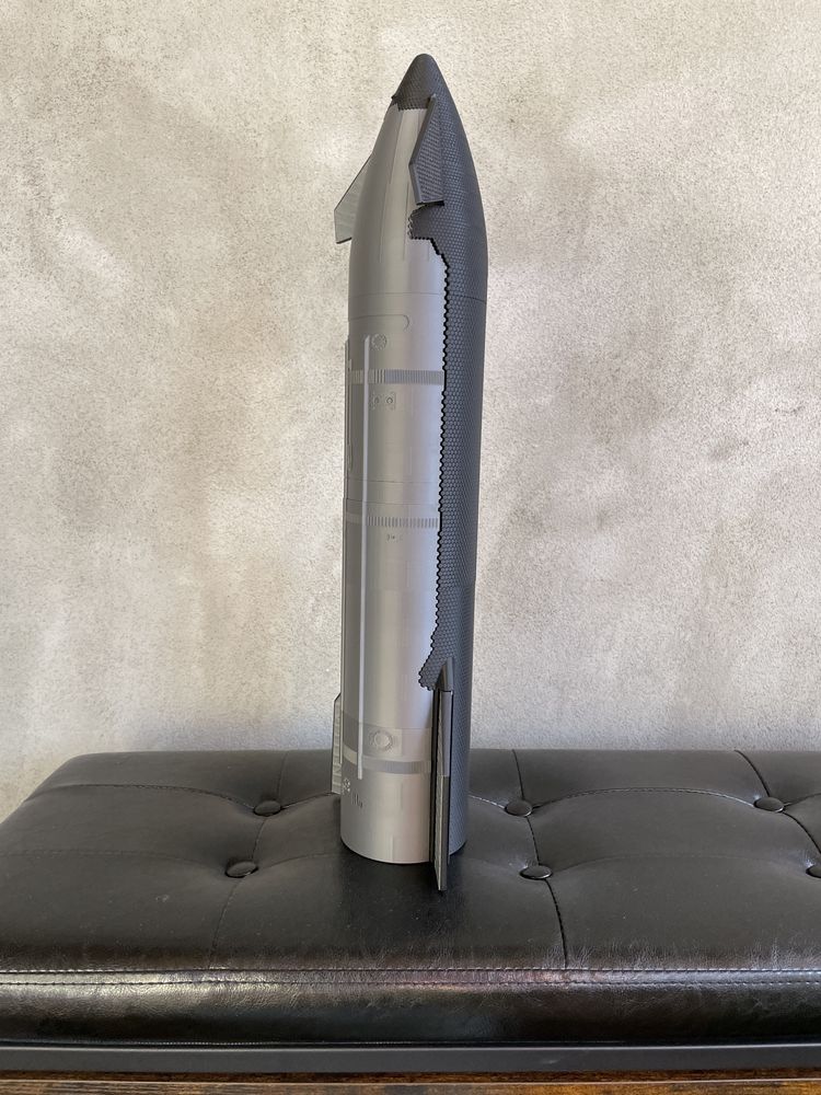 Model racheta SpaceX Starship scala 1:100, 52cm