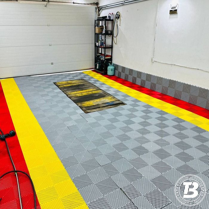 Pardoseala Modulara pentru Garaj si Ateliere Detailing - Gri Deschis