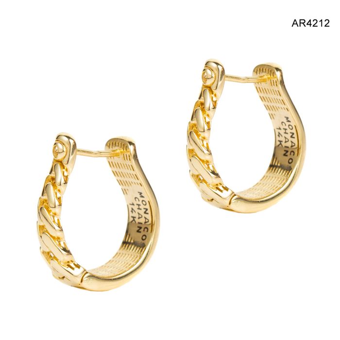 Cercei Aur 14 K Monaco Chain in stoc la ARJEWELS