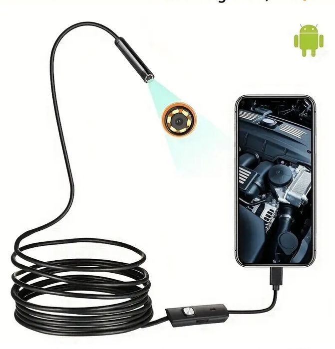 Cameră mini flexibila 2m / cameră endoscop inspecție auto Android PC