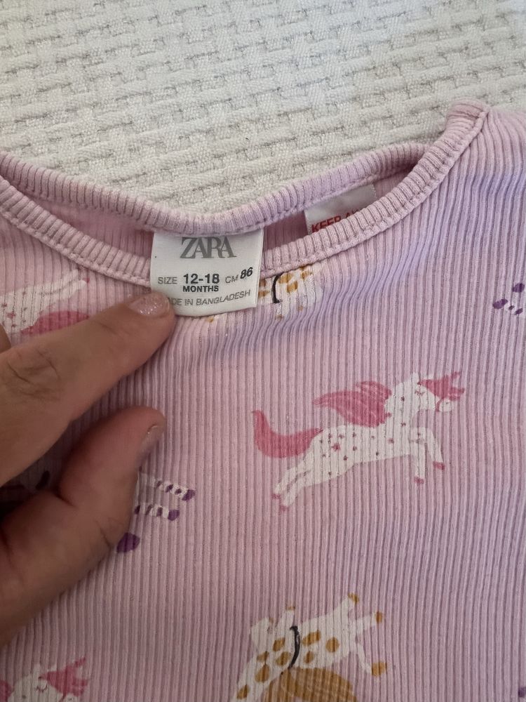 Pijama copii Zara 12-18 roz