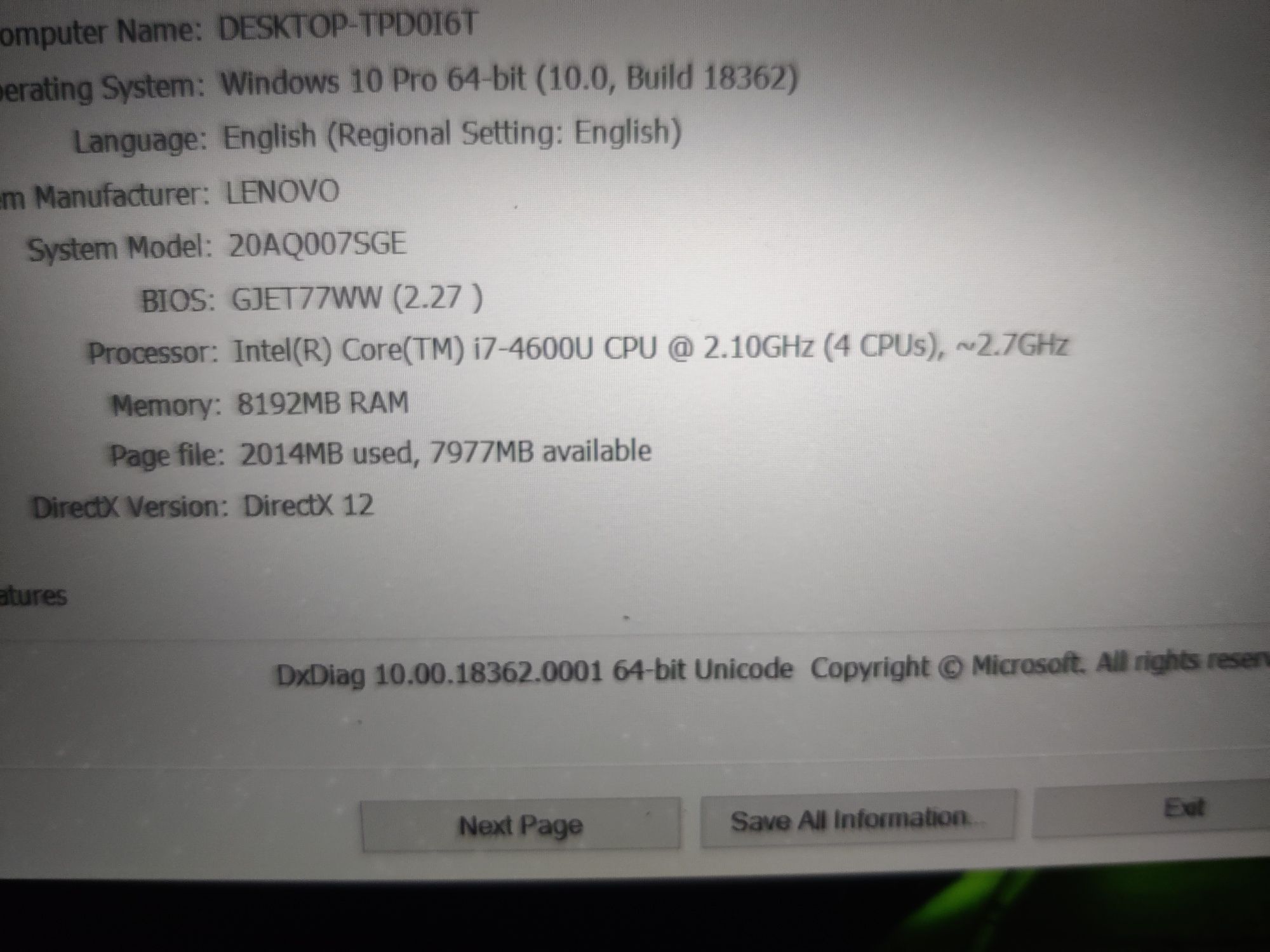 Lenovo Thinkpad T440s procesor i7..8g ram..ssd Samsung 256gb..ips FHD