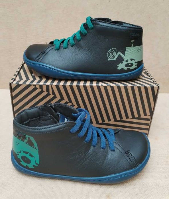 Camper TWS kids детски обувки от естествена кожа с цип #EU28/17 см.