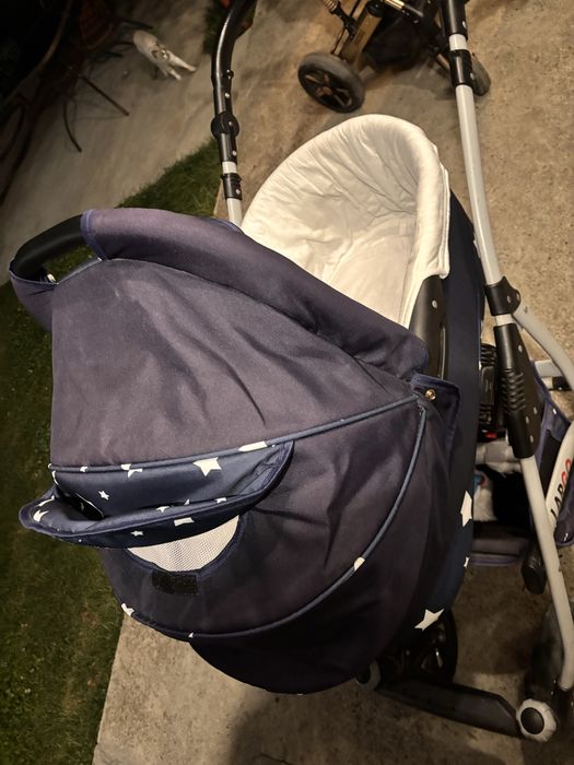 Carut bebelusi cu landou si scoica