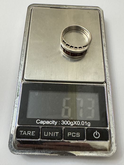 Inel argint 925, cu granate. Vintage.