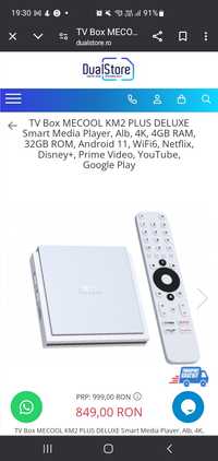 TV Box mecool KM2 PLUS DELUXE 4kUHD HDR10+ [Nou Sigilat]