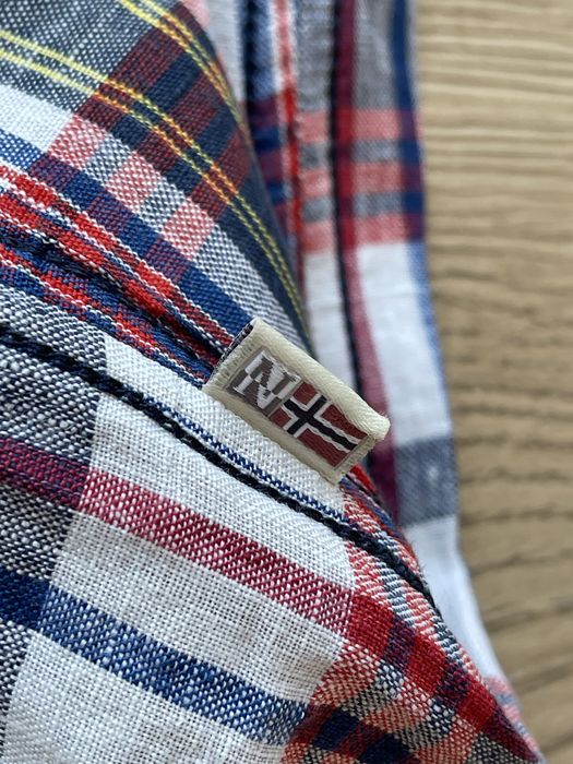 Camasa NAPAPIJRI Slim de In Maneca Scurta Carouri Barbati | Marime XL