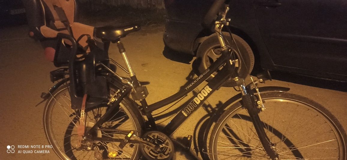 Алуминиев велосипед със столче,дамско, градски