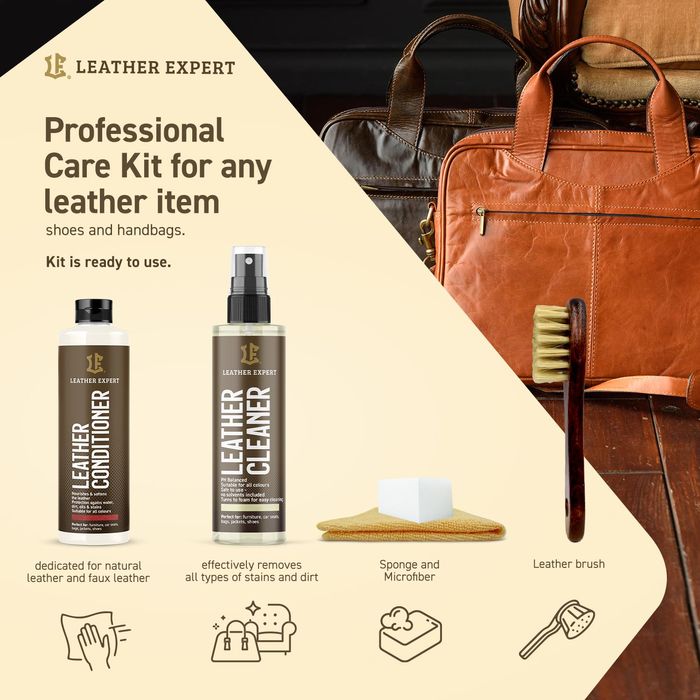 комплект за почистване и грижа за кожа leather expert care kit ...