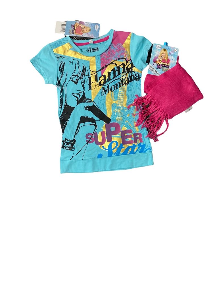 Tricou cu esarfa chic Hanna Montana