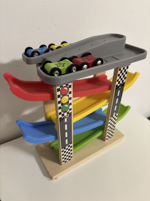 Дървена писта с колички Lidl