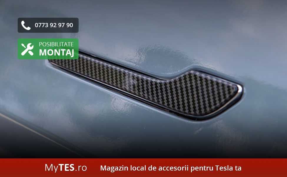 Ornamente textura fibra carbon manere usi - Tesla Model 3 / Y