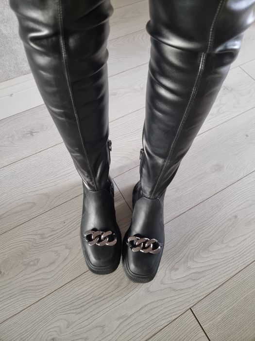 Сапоги демисизонные ботфорты