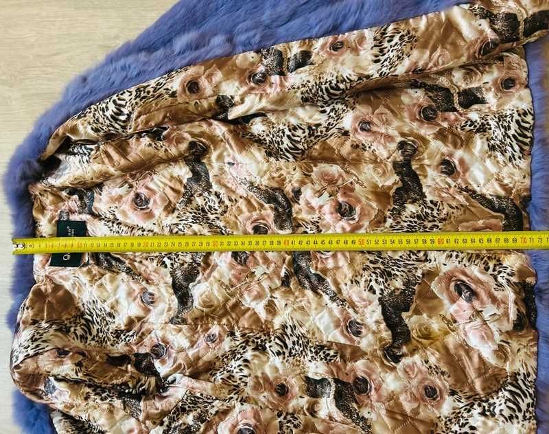 Haină de blană mov/liliachie din blană naturală – mărimea S