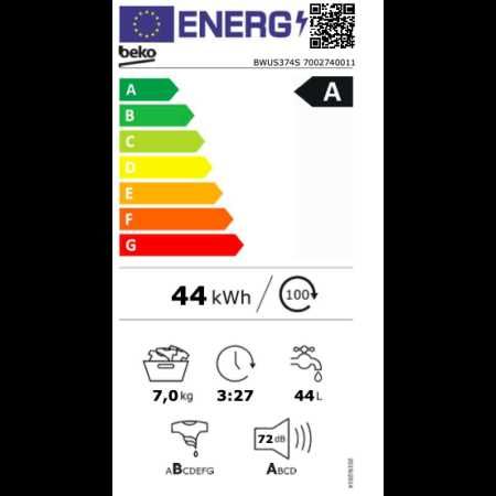 Пералня с пара Slim Beyond 7 кг 1400 об/мин Beko BWUS374S