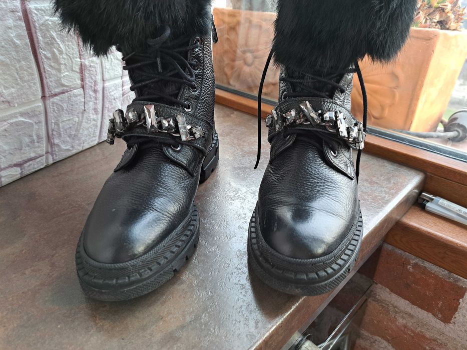 дамски зимни обувки,боти,кубинки,ном38,Eva Minge