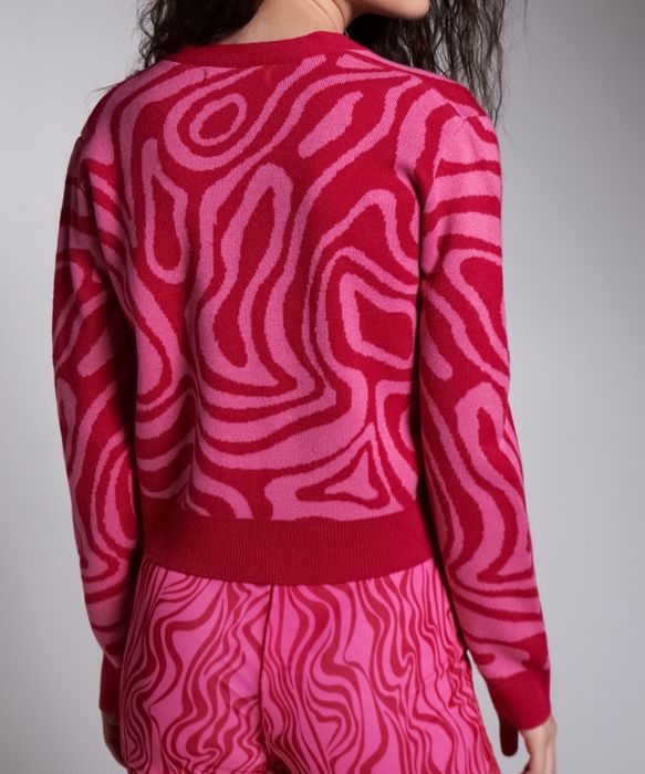 Cardigan cu model & croiala lejera
