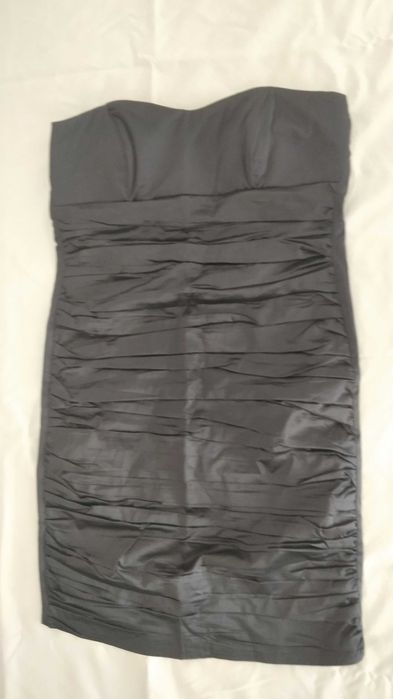 -80% Rochie scurta Creativity, Gri-Petrol, marime S/36, Trimit Gratuit