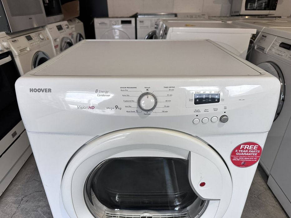 Сушилня +гаранция. HOOVER кондензна 9кг. Безплатна доставка за София.