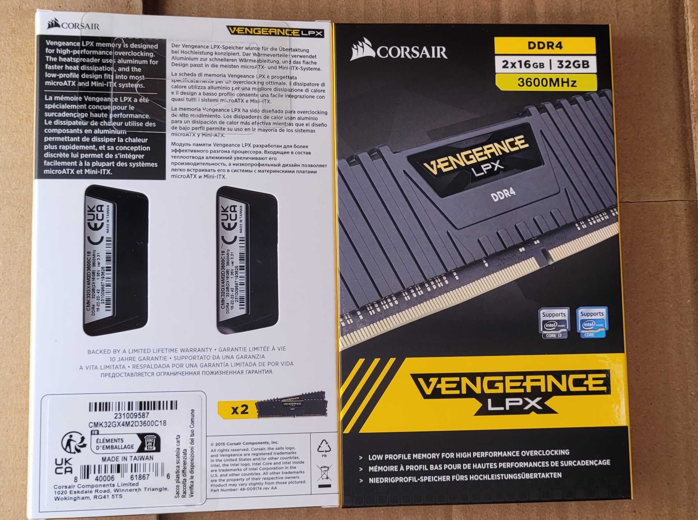 memorie Corsair VENGEANCE LPX 32GB (2x16GB) DDR4 3600MHz