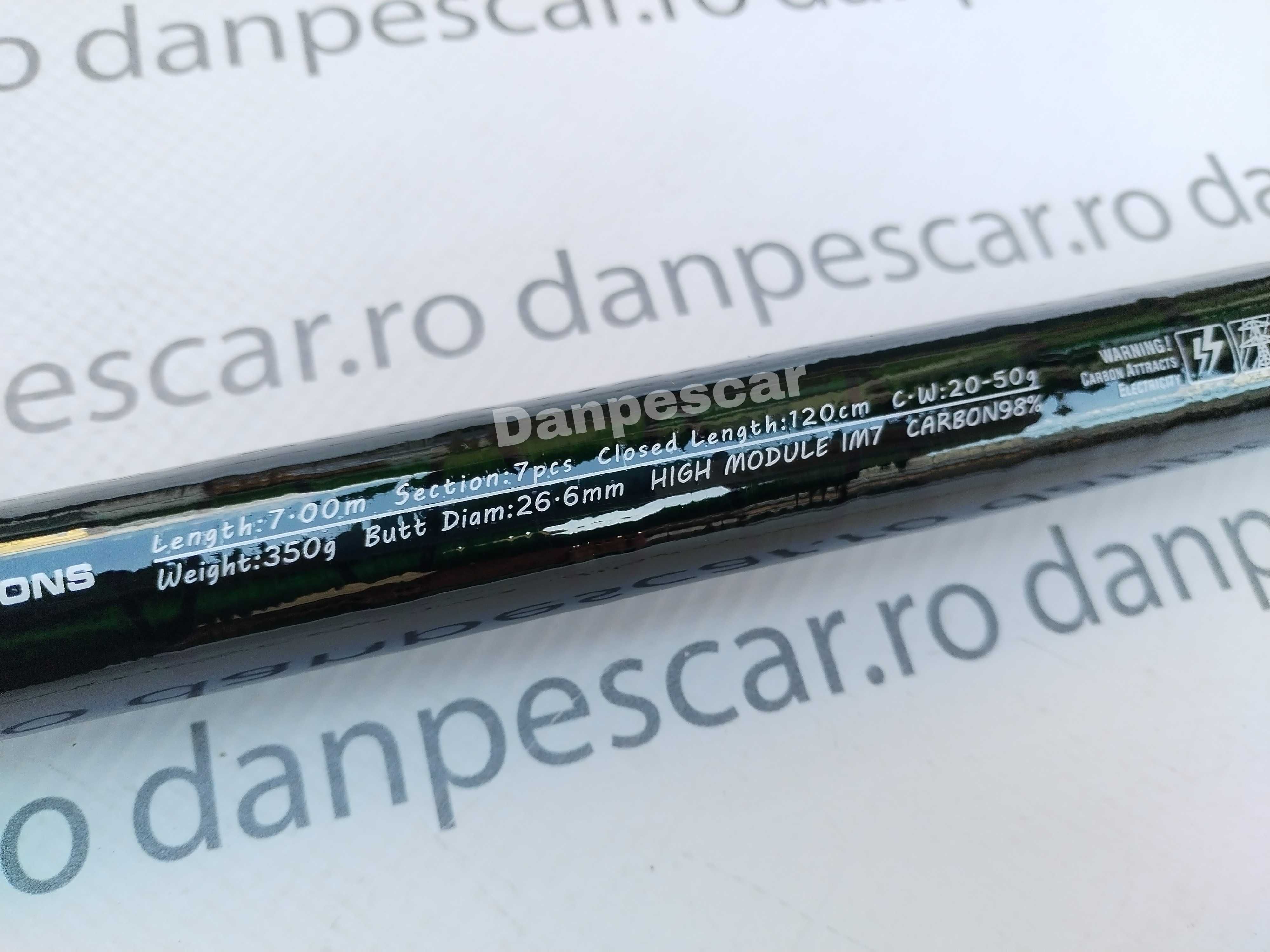 Lanseta bolognese carbon ROBINHAN Bolo 7m A: 20-50g pescuit la plută