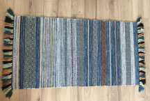 Covor din bumbac albastru 80 cm x 150 cm