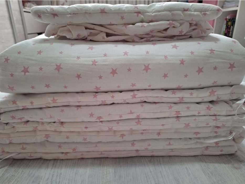 Set aparatori laterale patut, bumbac, 5 piese