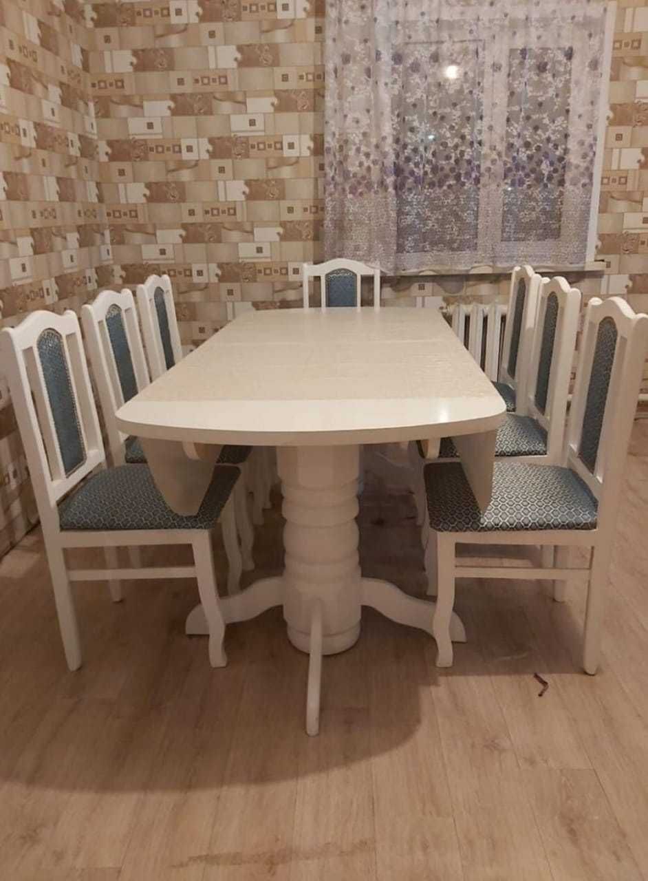 Обеденая группа стол и 6 стульев купить Столы и стулья в Алмате Үстел!