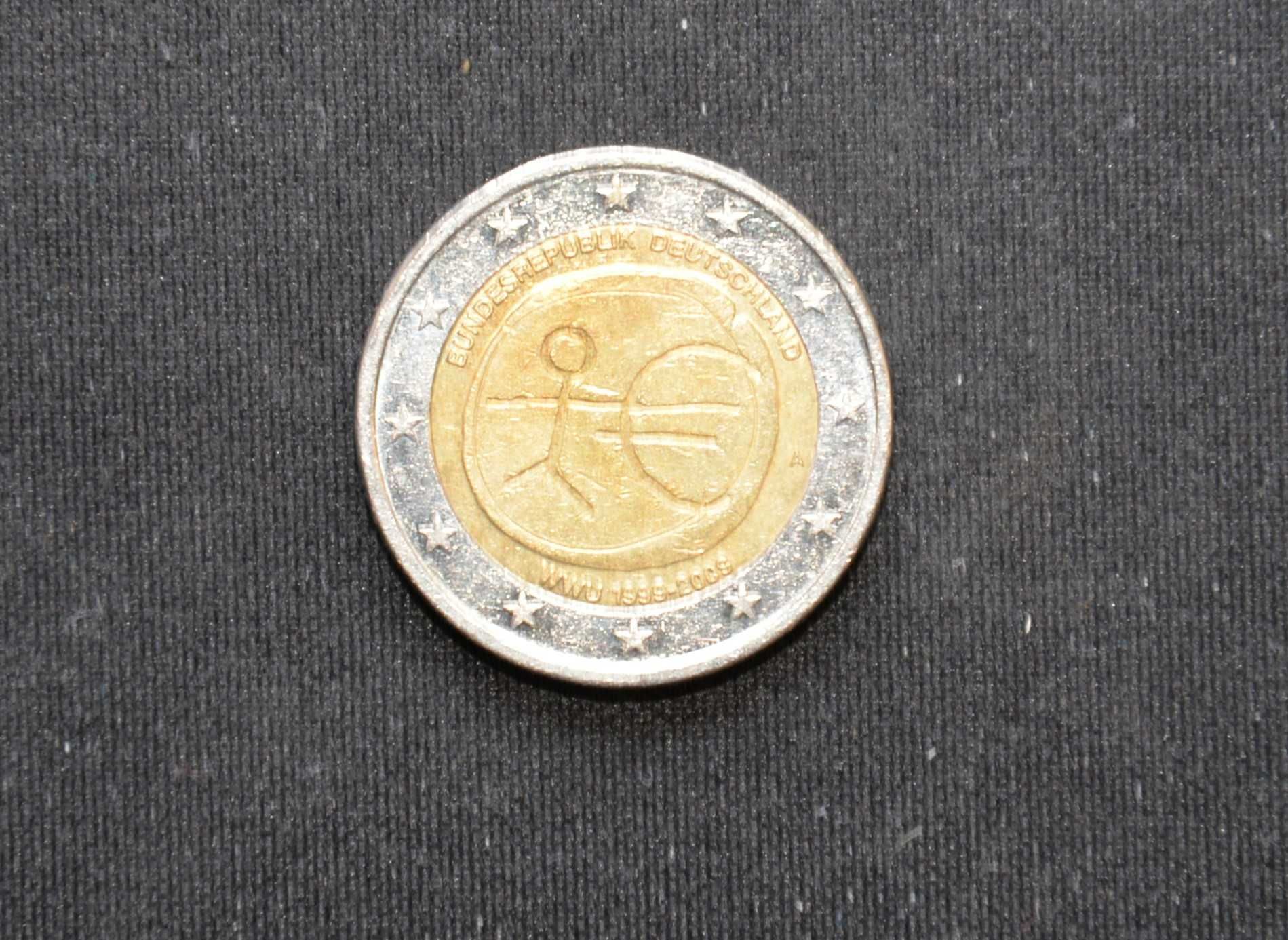 Moneda 2 Euro, comemorativa, Germania, 1999-2009