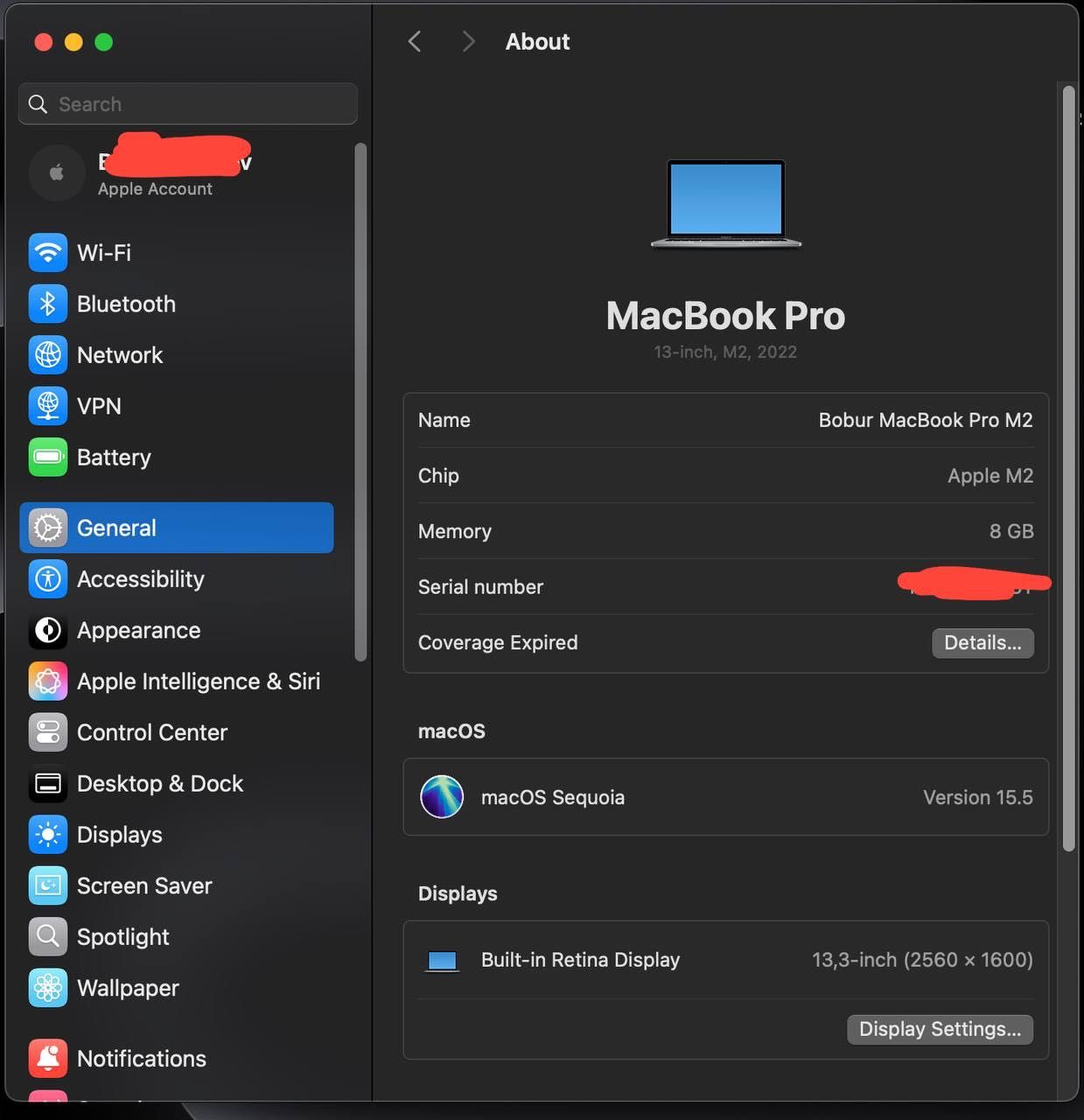 MacBook Pro M2 13" (2022)