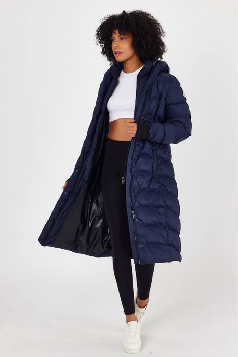 Geaca lunga cu doua fermoare