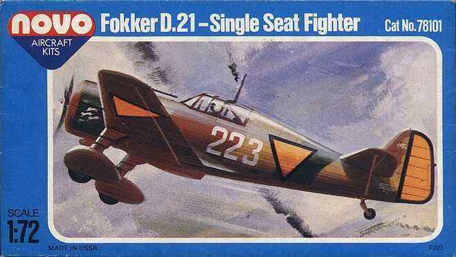 Сборная модель самолета Фо́кер D.XXI (NOVO. 1:72)